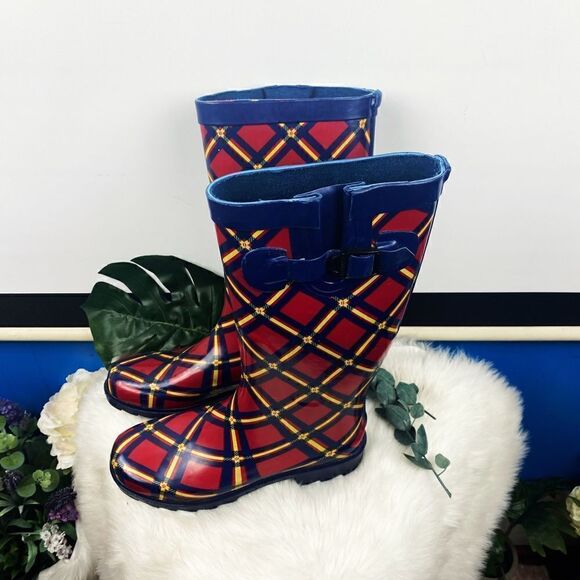 Capelli New York plaid rain boots - Picture 1 of 6